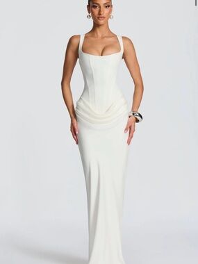 babyboo | Dresses | Babyboo Emrielle Maxi Dress Xs Ivory Strapless Beaded  Bridal Nwt | Poshmark